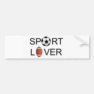 スポーツの恋人のバンパーステッカー バンパーステッカー