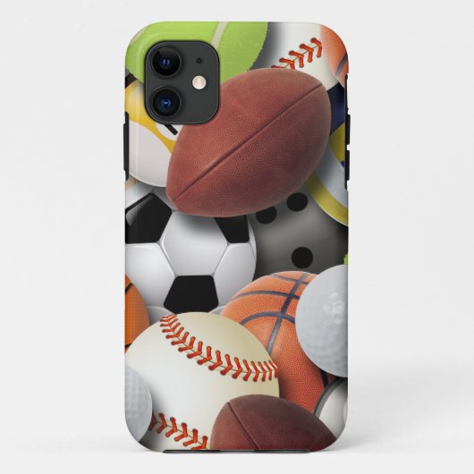 スポーツの球のコラージュ Case-Mate iPhoneケース (裏面)