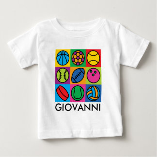 スポーツの球のチェッカーボード ベビーTシャツ