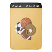 スポーツの球のバス・マット バスマット (正面縦)