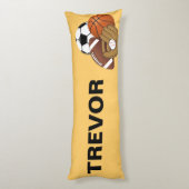 スポーツの球の抱き枕 ボディピロー (裏面 (縦))