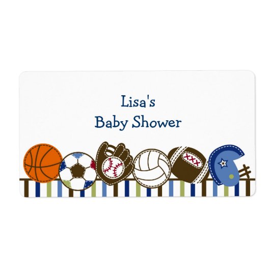 スポーツの球の水差しのステッカーのラベル ラベル (正面)