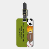 スポーツの球 ラゲッジタグ (正面縦)