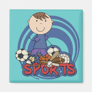 スポーツの男の子のサッカーのTシャツおよびギフト マグネット