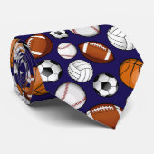 スポーツの盛り合わせオールスターダークブルー ネクタイ (ロール)