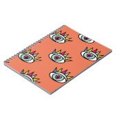 スポーツの目のパターン、サイケデリックヴィンテージ。 ノートブック (左側)