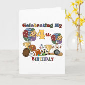 スポーツの第4誕生日のTシャツおよびギフトのために熱狂する カード (黄色い花)