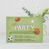 スポーツの誕生日のパーティの招待状 招待状 (スタンド正面)