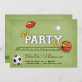 スポーツの誕生日のパーティの招待状 招待状 (正面/裏面)