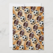 スポーツの誕生日の招待サッカーサッカー 招待状 (裏面)