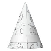 スポーツの誕生日パーティー – 自分の帽子をカラー パーティーハット (裏面)