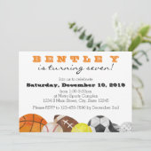 スポーツの誕生日 招待状 (スタンド正面)