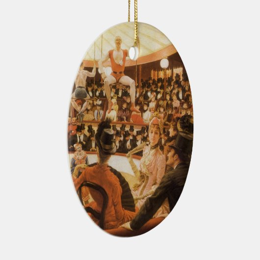 『スポーツの貴婦人』(別名:『サーカスの恋人』)by ジェームズ・ティソー セラミックオーナメント (右)