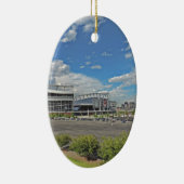スポーツの都心のデンバーコロラド州都市スカイライン セラミックオーナメント (右)
