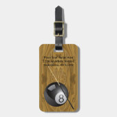 スポーツの重点のビリヤードボールの手掛り棒 ラゲッジタグ (正面縦)