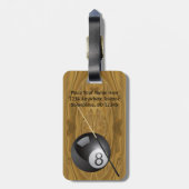 スポーツの重点のビリヤードボールの手掛り棒 ラゲッジタグ (裏面縦)