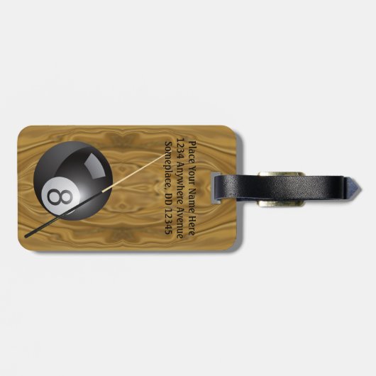 スポーツの重点のビリヤードボールの手掛り棒 ラゲッジタグ (裏面横)