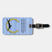 スポーツの重点の水泳は泳ぐ人を個人化します ラゲッジタグ (正面横)