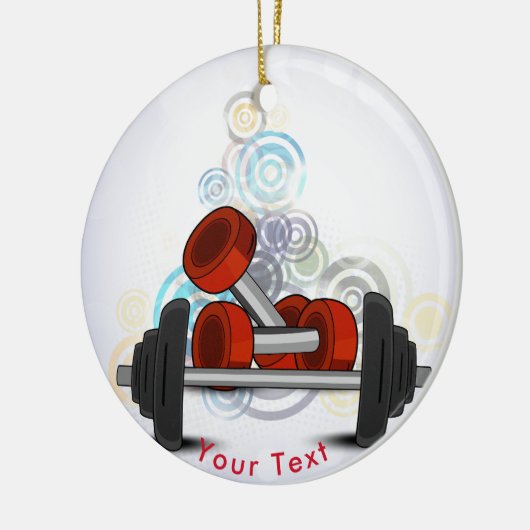 スポーツの重量挙げ装置 セラミックオーナメント (左)