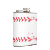 スポーツの野球のテーマのステッチされた名前をカスタムするのフラスコ フラスク (右)