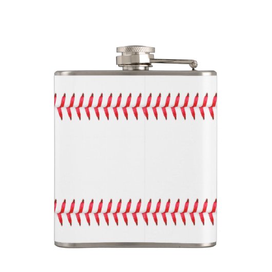 スポーツの野球のテーマのステッチされた名前をカスタムするのフラスコ フラスク (裏面)