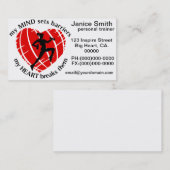 スポーツの障壁のパーソナルトレーナービジネスの破損 名刺 (正面/裏面)