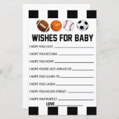 スポーツの願いベビー赤ちゃんシャワー活動 (正面/裏面)