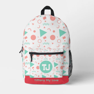 スポーツはっきりした女の子らしい女の子リュックサック プリントバックパック