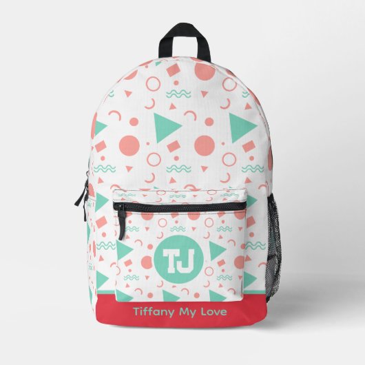 スポーツはっきりした女の子らしい女の子リュックサック プリントバックパック (正面)