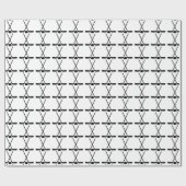 スポーツはアイスホッケー用スティックのパックの包装紙を交差させました ラッピングペーパー (フラット)