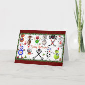 スポーツはメリークリスマスを満たしました シーズンカード (正面)