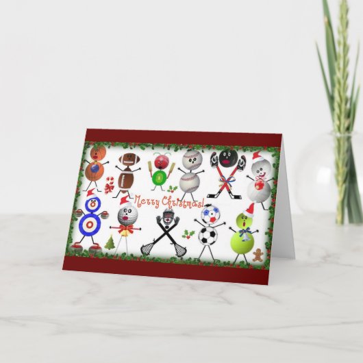 スポーツはメリークリスマスを満たしました シーズンカード (正面)