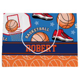 スポーツは一流のバスケットボールファンのおもしろいパターンを個人化します ラージペーパーバッグ