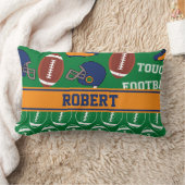 スポーツは人の洞窟のためのフットボールパターンを個人化します ランバークッション (ブランケット)