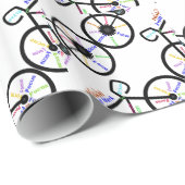 スポーツやる気を起こさせるサイクルファン向けバイクワード ラッピングペーパー (ロールコーナー)