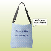 スポーツやる気を起こさせるトロフィーカスタム文字ブルー クロスボディバッグ