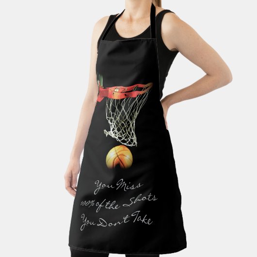 スポーツやる気を起こさせる引用文バスケットボール エプロン (インサイチュ)
