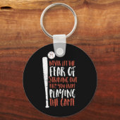 スポーツやる気を起こさせる感動的引用文野球 キーホルダー (正面)