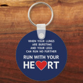 スポーツやる気を起こさせる陸上引用文 キーホルダー (正面)