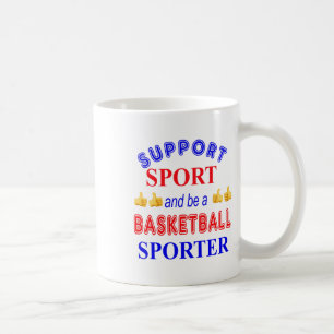 スポーツをサポートし、バスケットボールスポーツをする コーヒーマグカップ