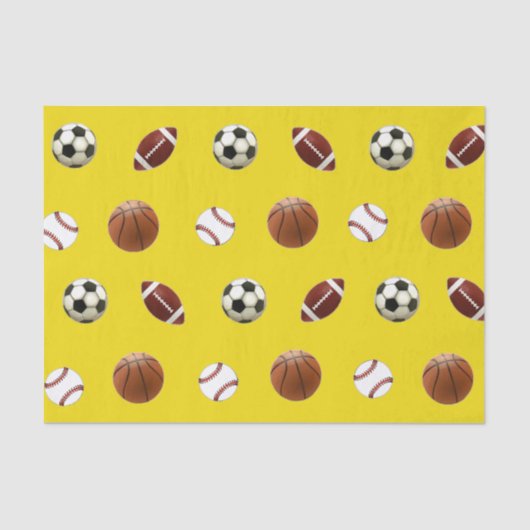 スポーツをテーマにしたギフトティッシュペーパー 薄葉紙 (正面)