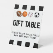 スポーツをテーマにしたギフトテーブル台座看板 台座サイン (正面)