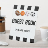 スポーツをテーマにしたゲストブックテーブル台座看板 台座サイン (インサイチュ)