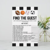 スポーツをテーマにしたゲスト赤ちゃんシャワーゲームを見つける 便箋 (スタンド正面)