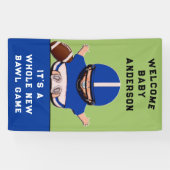 スポーツをテーマにしたサッカーベビーシャワー 横断幕 (横)