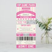 スポーツをテーマにしたチケットの誕生日招待状 招待状 (スタンド正面)