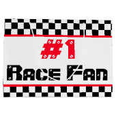 スポーツをテーマにしたデザイナーブラック&ホワイト ラージペーパーバッグ (裏面)