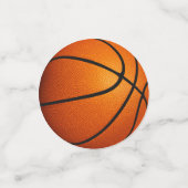 スポーツをテーマにしたバスケットボールお祝いパーティー コンフェッティ (スモール正面)