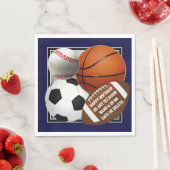 スポーツをテーマにしたパーティー子供へアイディアと大人 スタンダードランチョンナプキン (インサイチュ)