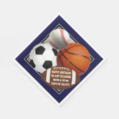 スポーツをテーマにしたパーティー子供へアイディアと大人 スタンダードランチョンナプキン (角)